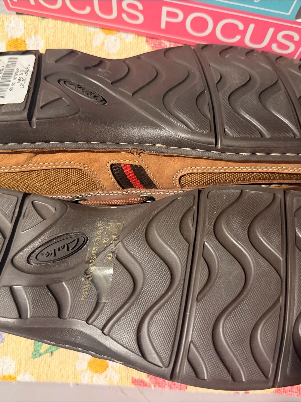 Clarks Men’s Brown Leather and Tan Boat Shoes